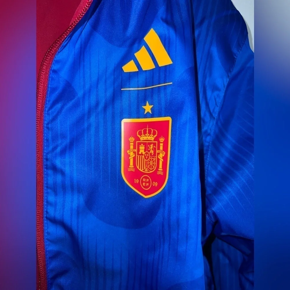 NWT ADIDAS Spain National Soccer Team Anthem Men’s Jacket Reversible
